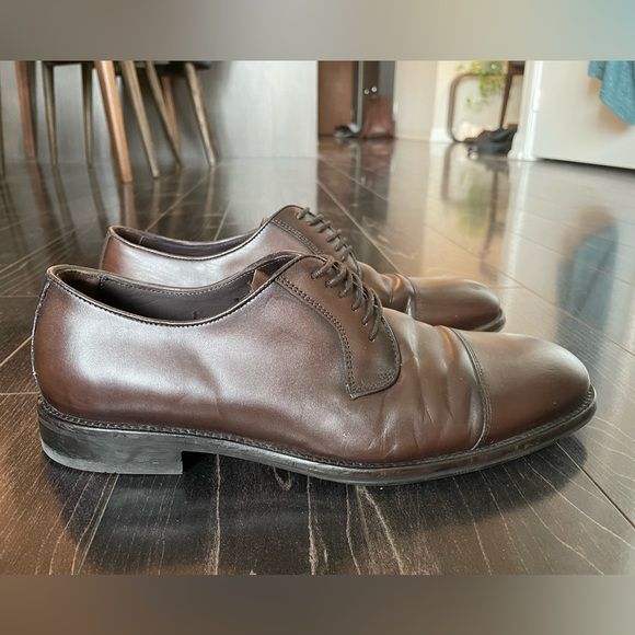 👞🔥 Massimo Dutti Brown Leather Formal Shoes Size 9 / 42 - Picture 2 of 3